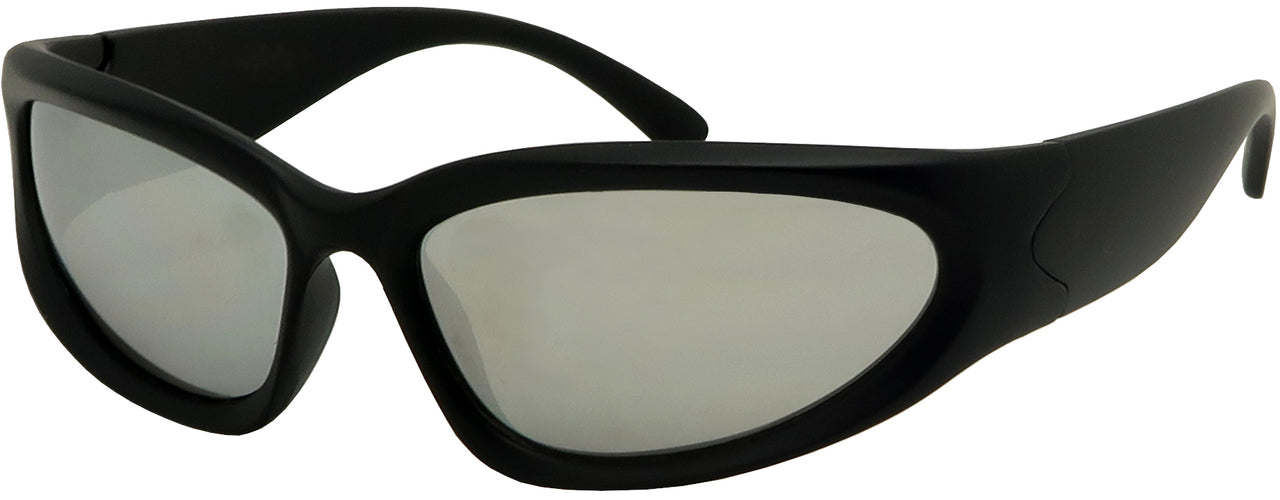 7742SM - Wholesale Unisex Sports Wrap Curvy Sport Sunglasses