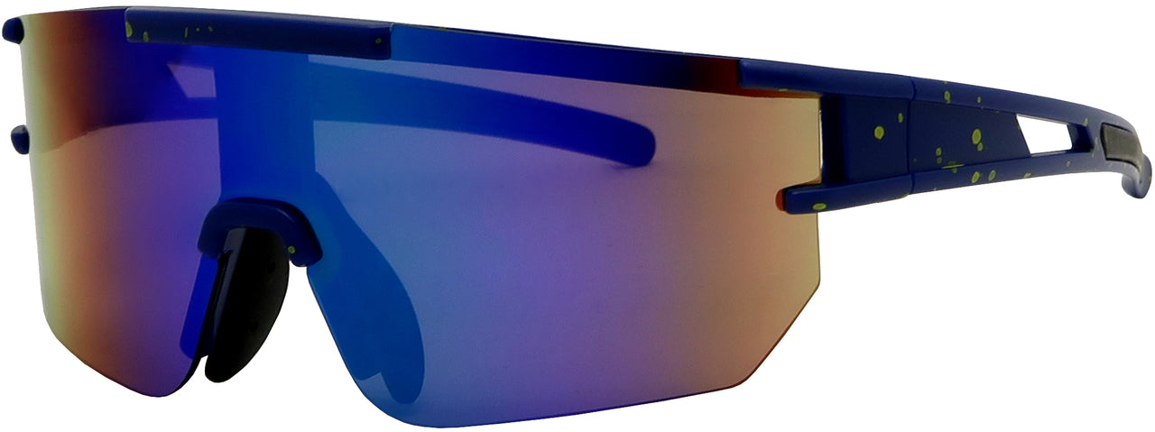 7752RV - Wholesale Sporty Shield Sunglasses with RV lens