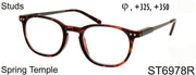 ST6978R - Wholesale Unisex Keyhole Style Reading Glasses in Tortoise