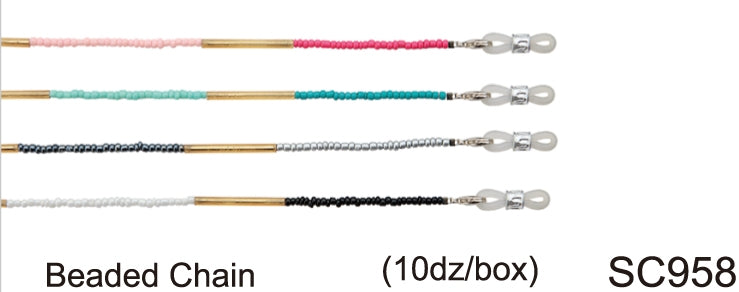 SC958 - Wholesale Beaded Chain Eyewear Retainer in Multi Colors