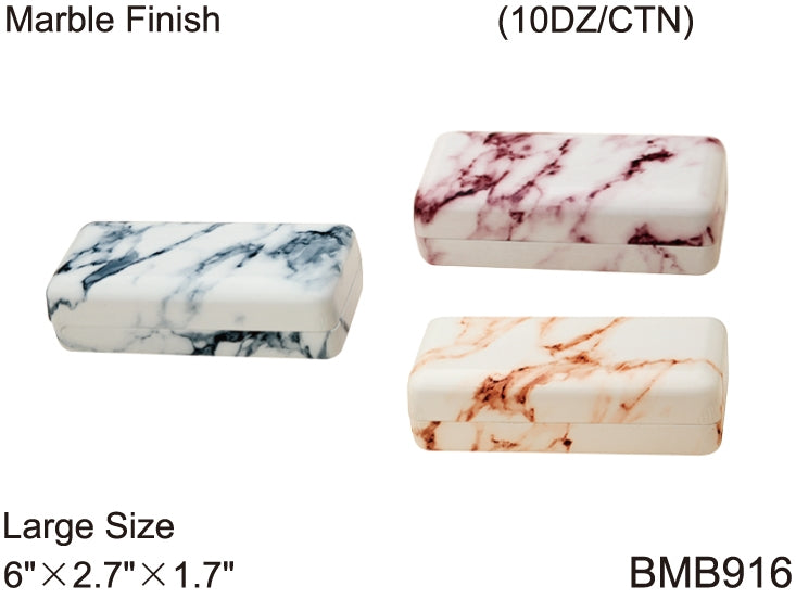 BMB916 - Wholesale Marble Finish Large Sunglass Case in Blue, Orange and Red