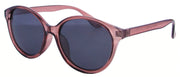 1602PL - Wholesale Round Cat Eye Style Fashion Polarized Sunglasses in Clear Pink