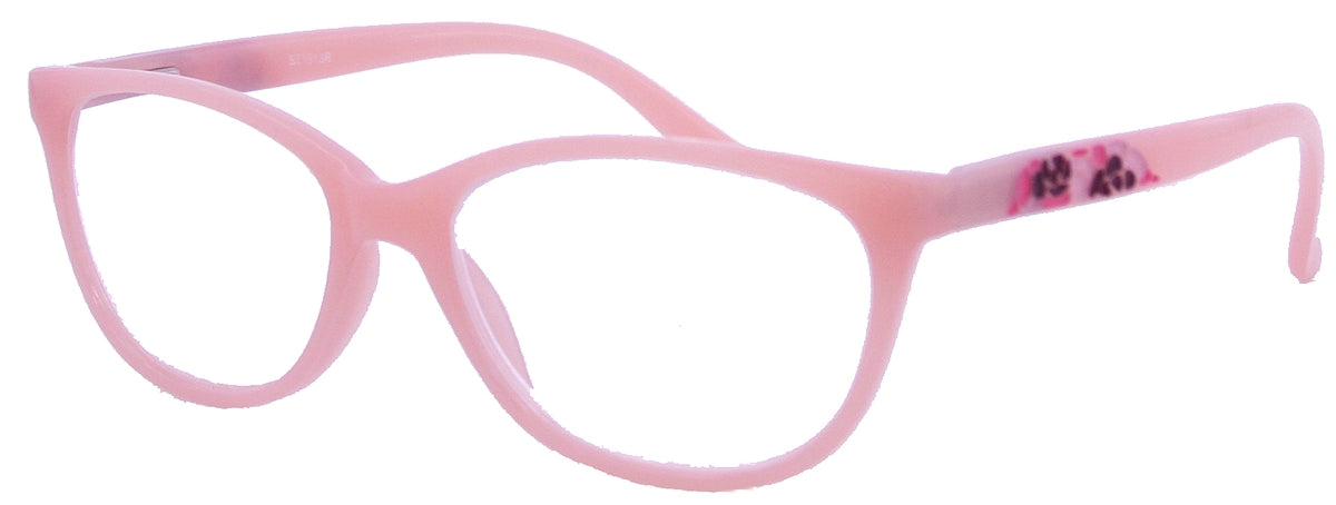 ST1913R - Wholesale Women's Engraved Flower Style Reading Glasses in Pink