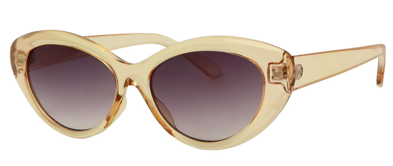 8134SR - Wholesale Oval Cat Eye Translucent Frame Reading Sunglasses