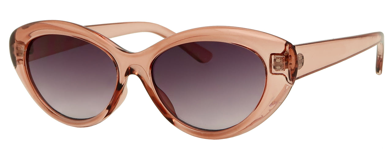 8134SR - Wholesale Oval Cat Eye Translucent Frame Reading Sunglasses