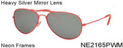 NE2165PWM - Wholesale Neon Aviator Sunglasses in Orange