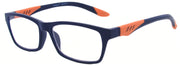 DB6967R - Wholesale Men's Double Injection Sport Reading Glasses in Orange