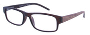 WDS2989R - Wholesale Men's Reading Glasses with Real Tree Bark Temples in Brown