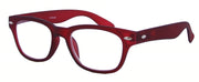 ST1914R - Wholesale Unisex Rubberized Rectangular Reading Glasses in Red