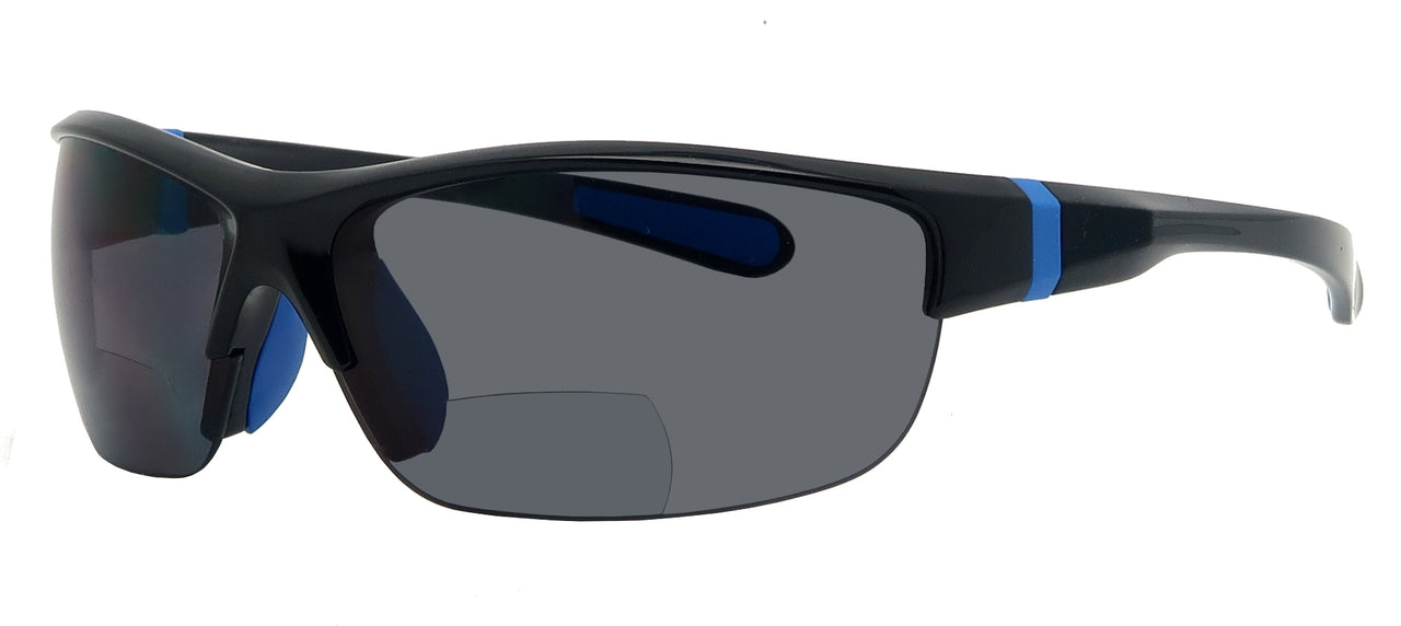 8908SBF - Wholesale Men's Sport Style Half Rim BiFocal Reading Sunglasses