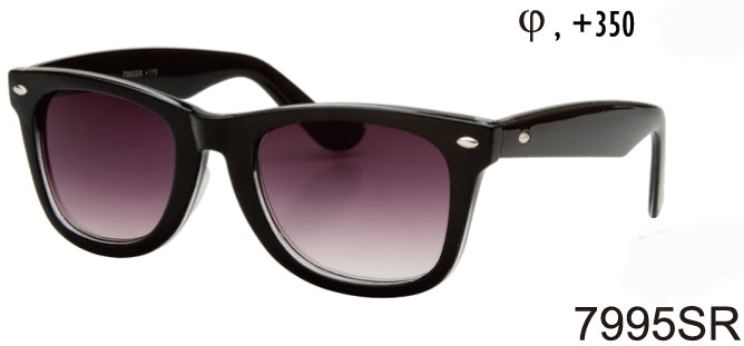 7995SR - Wholesale Classic Style Reading Sunglasses in Black