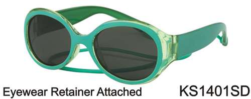 KS1401SD - Wholesale Kids Round Sunglasses with Retainer