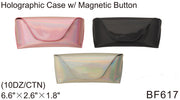 BF617 - Wholesale Eyewear Holographic Cases with Magnetic Button Closure