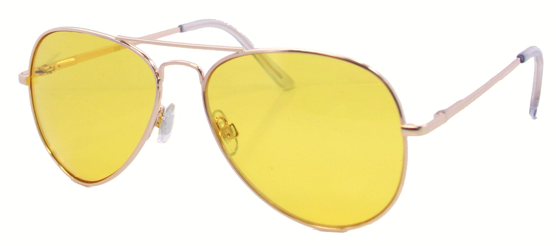 DST8302ND -  Wholesale Aviator Style Night Driving Glasses in Gold