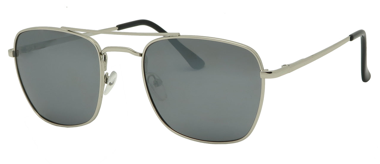 DST8321PL - Wholesale Square Navigator Style Heavy Mirrored Polarized Sunglasses