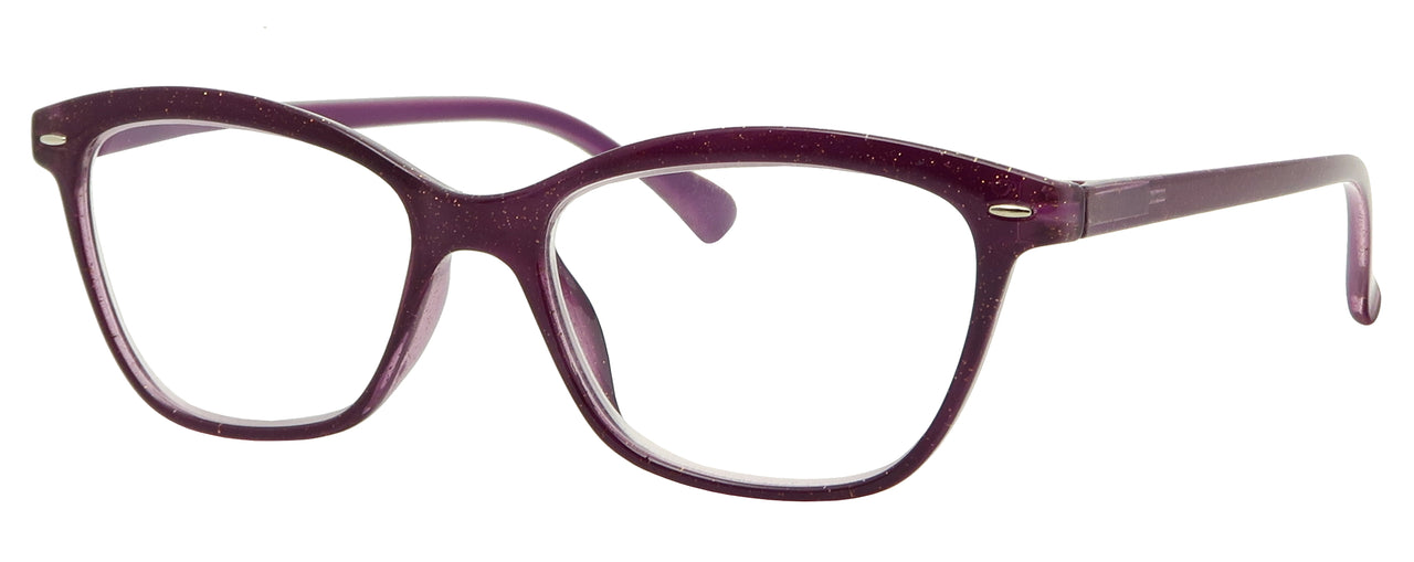 GL1518R -  Wholesale Women's Glitter Reading Glasses with Spring Temples