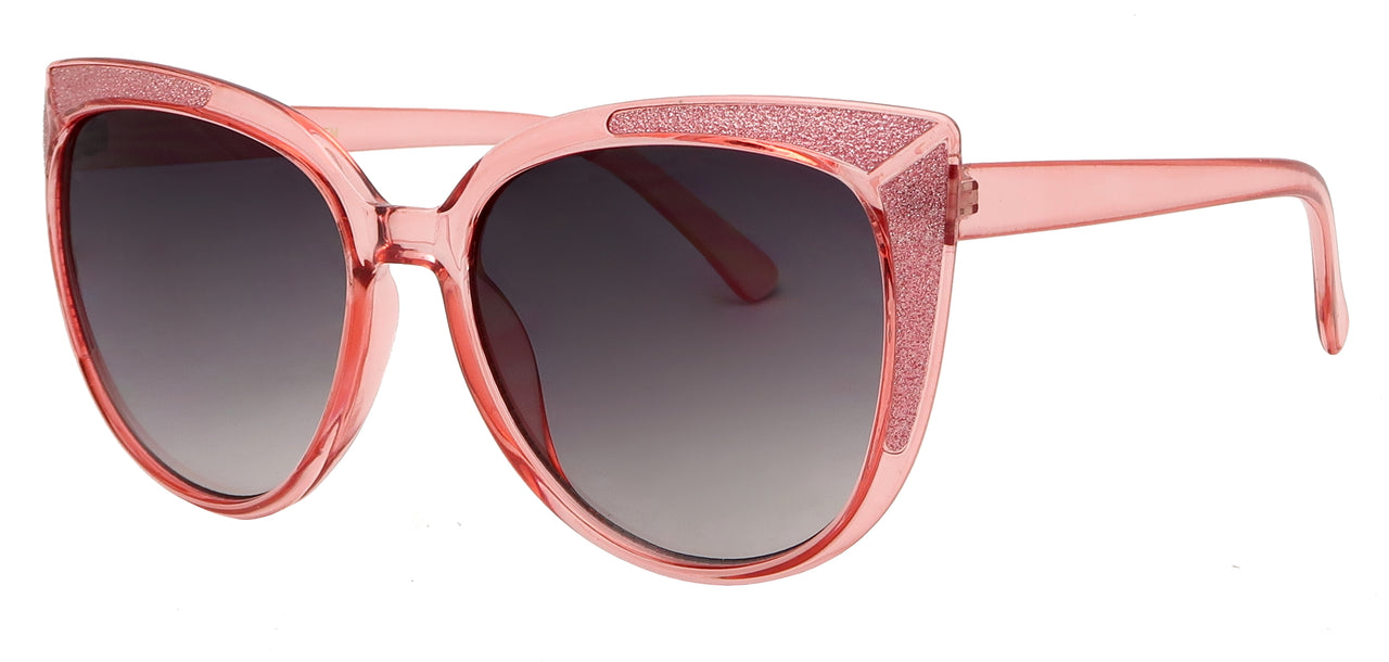 GL1674TM - Wholesale Women's Cat Eye Glitter Frame Fashion Sunglasses