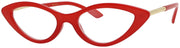ML1511R - Wholesale Women's Jelly Cat Eye Reading Glasses in Red