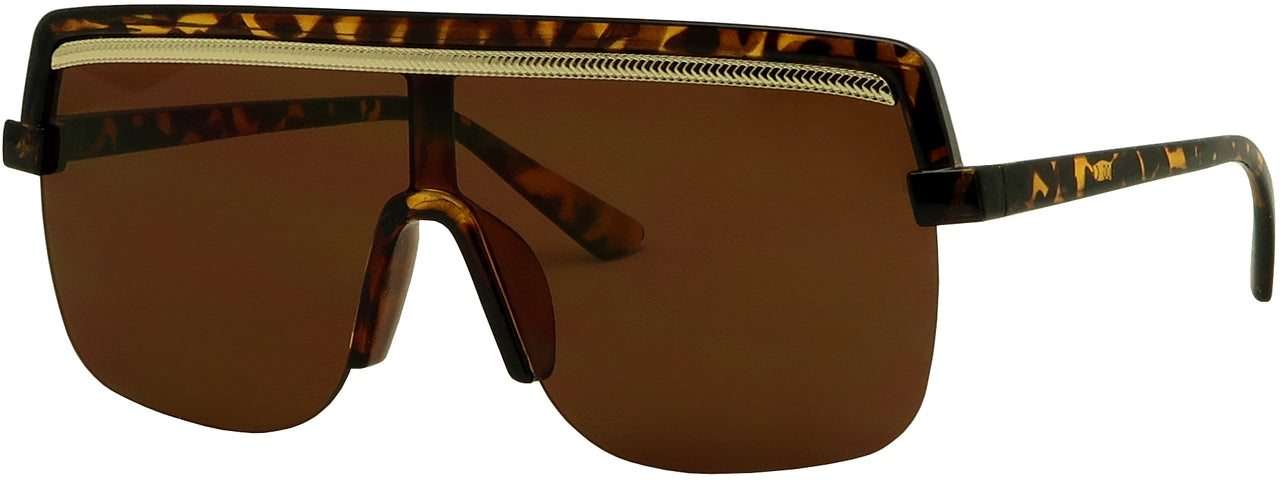 ML1647FSD - Wholesale Unisex One Piece Shield Lens Fashion Sunglasses