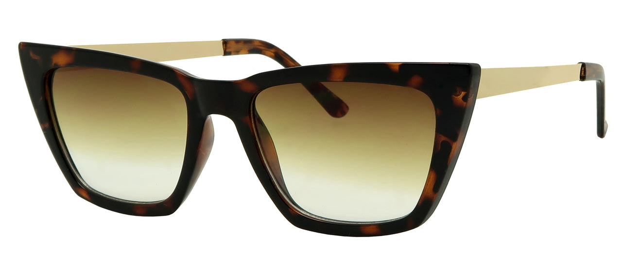 ML1662TM - Wholesale Women's Cat Eye Fashion Sunglasses w/Metal Temples