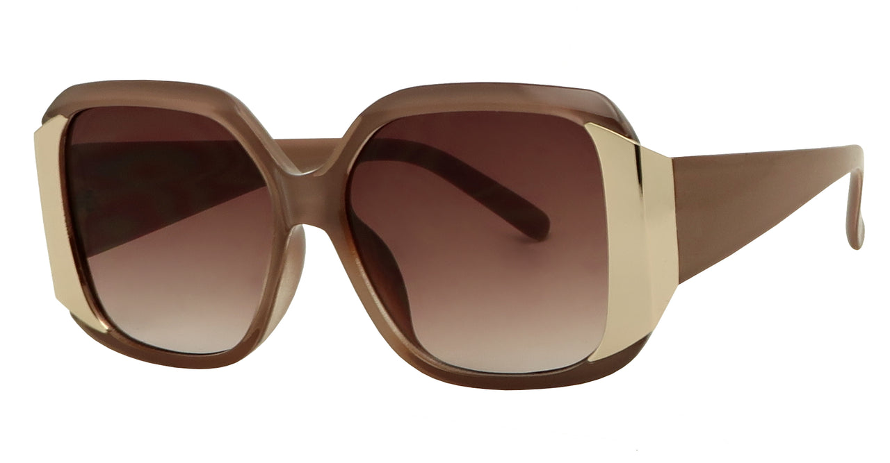 ML1669TM - Wholesale Women's Butterfly Frame w/Metal Trim Fashion Sunglasses