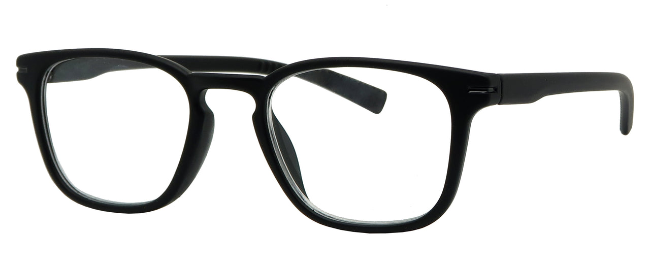 RB1535R -  Wholesale Men's Rubberized Rectangular Frame Reading Glasses
