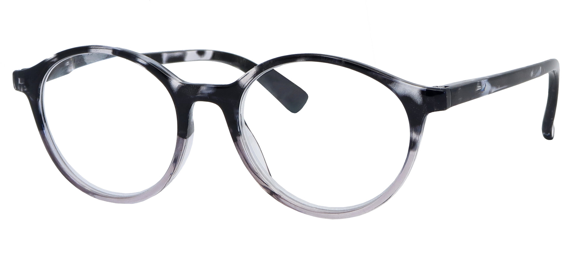 ST1504R -  Wholesale Unisex Basic Oval Style Reading Glasses in Grey Tortoise
