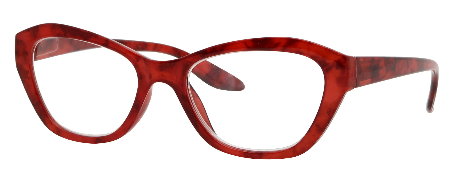 ST1512R - Wholesale Women's Marble Pattern Eye Reading Glasses in Red