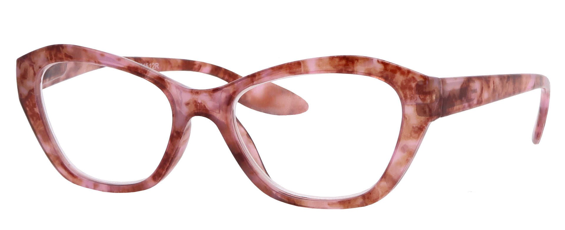 ST1512R - Wholesale Women's Marble Pattern Eye Reading Glasses in Pink