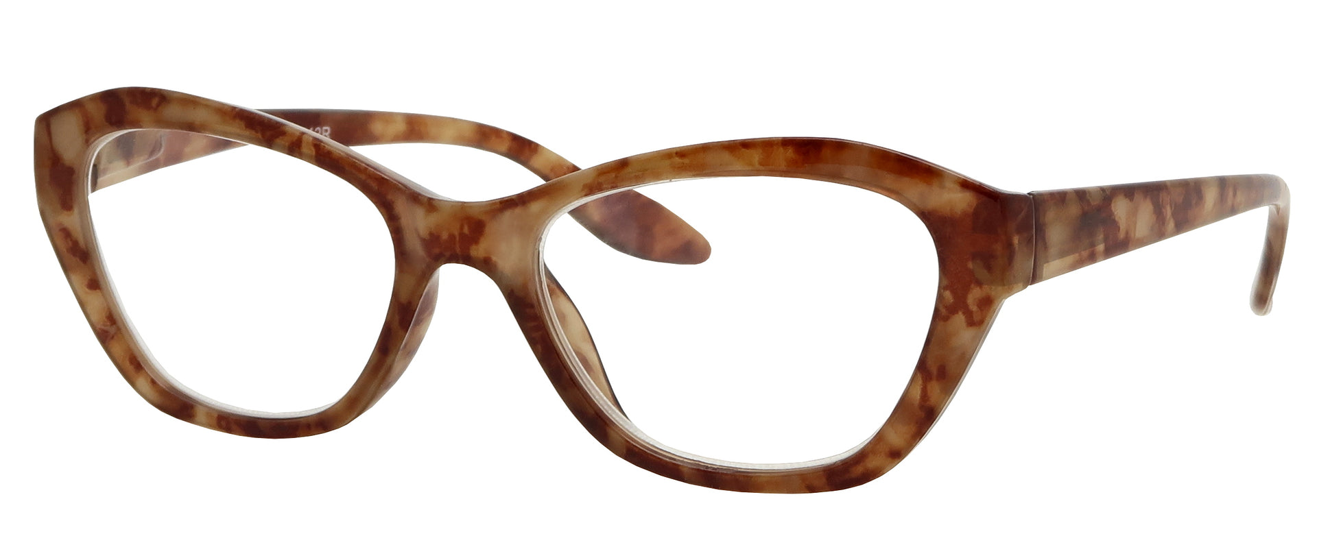 ST1512R - Wholesale Women's Marble Pattern Eye Reading Glasses in Brown