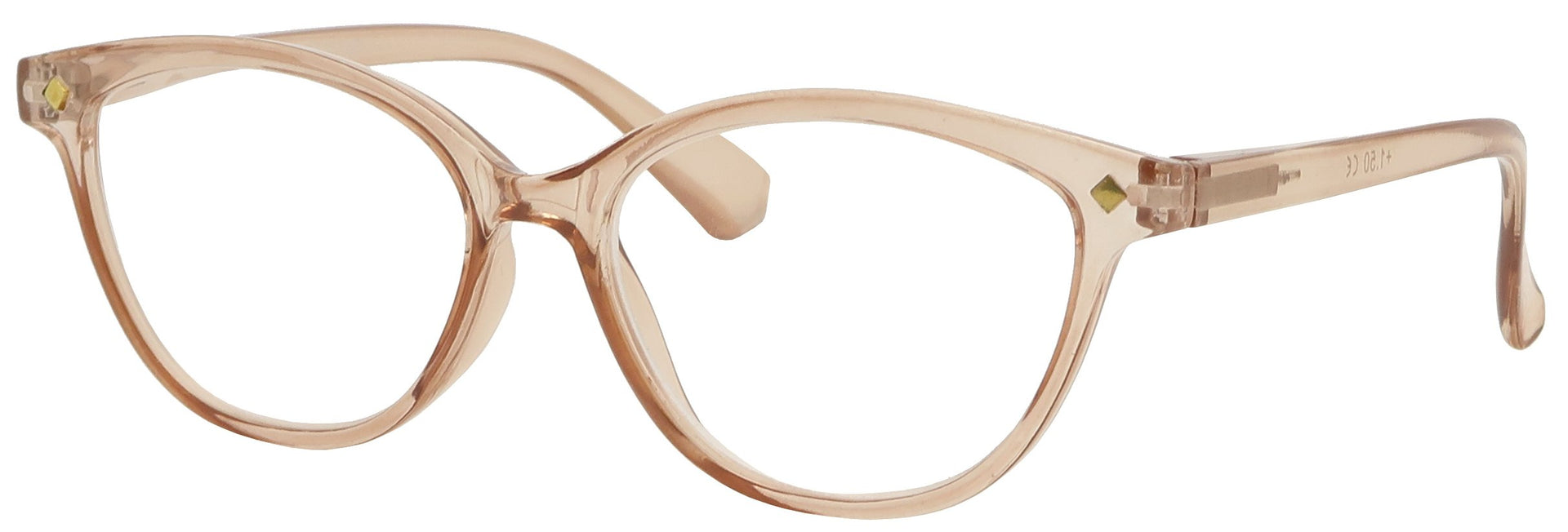 ST1514R - Wholesale Women's Crystal Cat Eye Reading Glasses in Orange