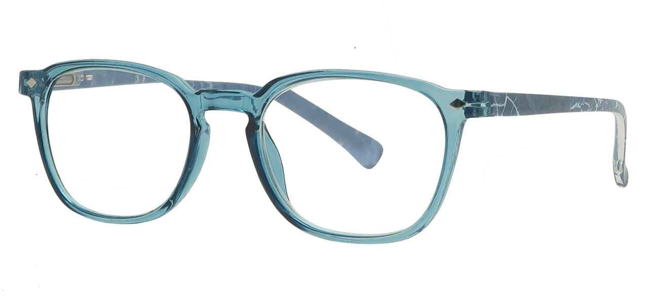 ST1524R - Wholesale Women's Translucent Frame with Marbled Temples Reading Glasses