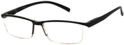 ST1903R -  Wholesale One Piece Design Half Rim Unisex Reading Glasses in Grey