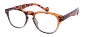 ST1941R - Wholesale Two Tone Square Keyhole Reading Glasses in Tortoise