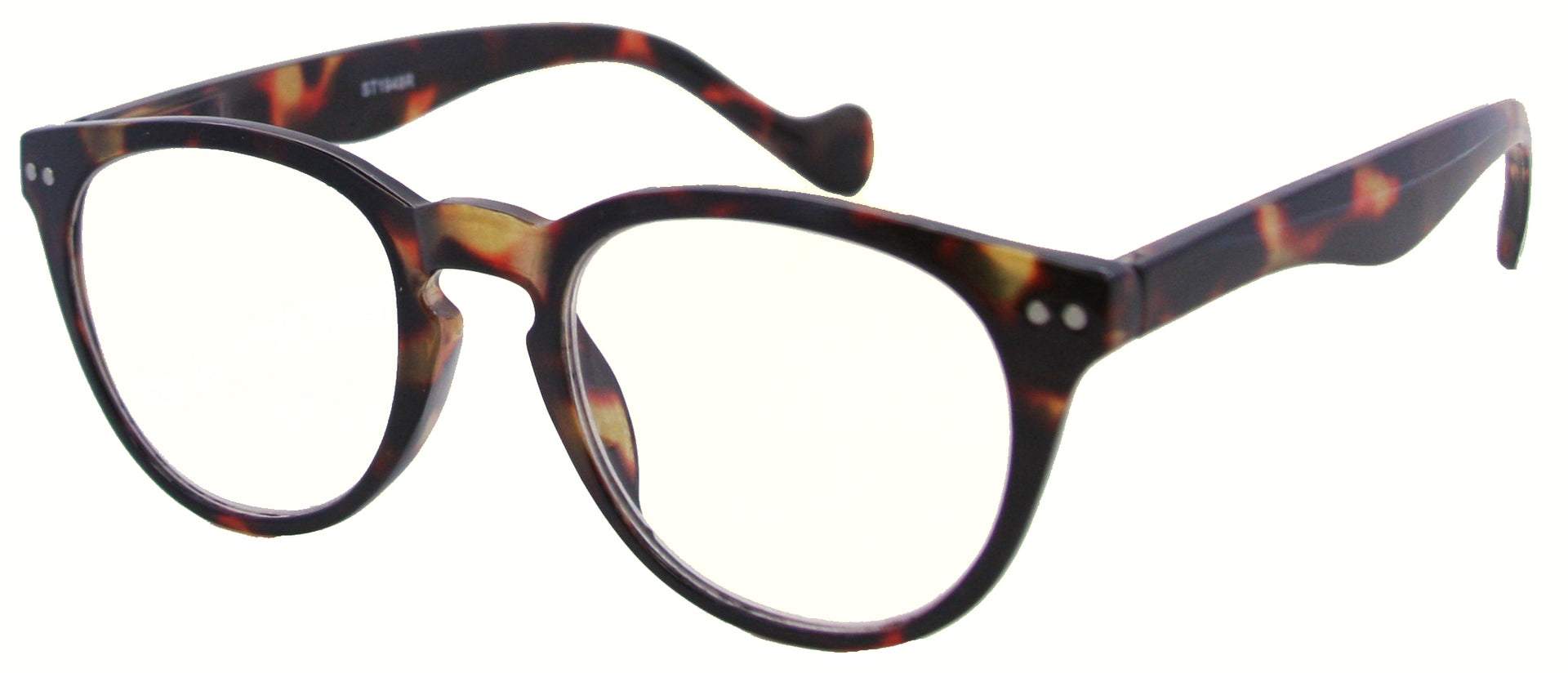 ST1948R - Wholesale Keyhole Style Marble Framed Unisex Reading Glasses in Tortoise