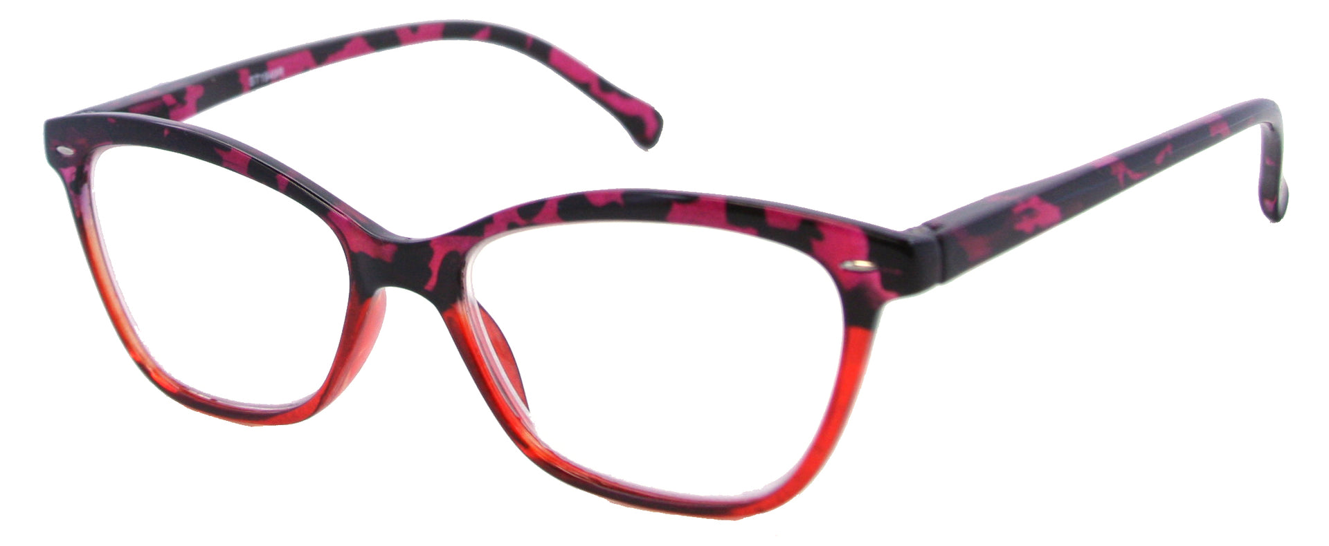 ST1949R - Wholesale Two Toned Cat Eye Women's Reading Glasses in Red
