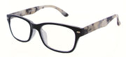 ST1952R - Wholesale Marble Pattern Square Shaped Unisex Reading Glasses in Black