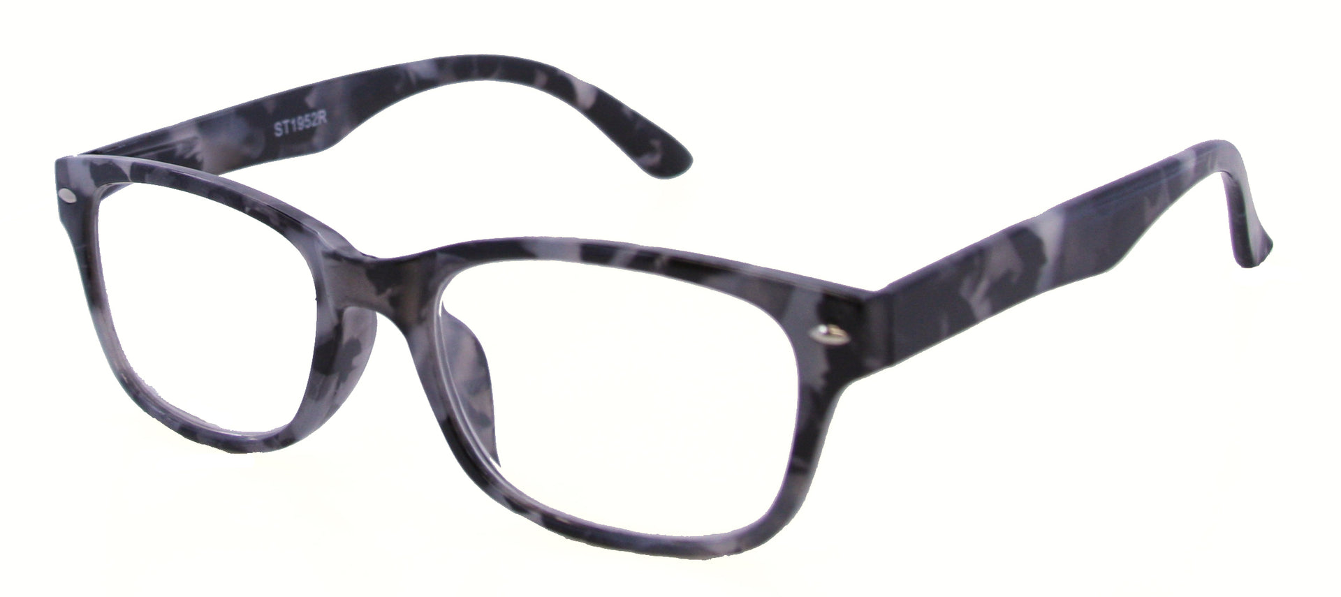 ST1952R - Wholesale Marble Pattern Square Shaped Unisex Reading Glasses in Grey