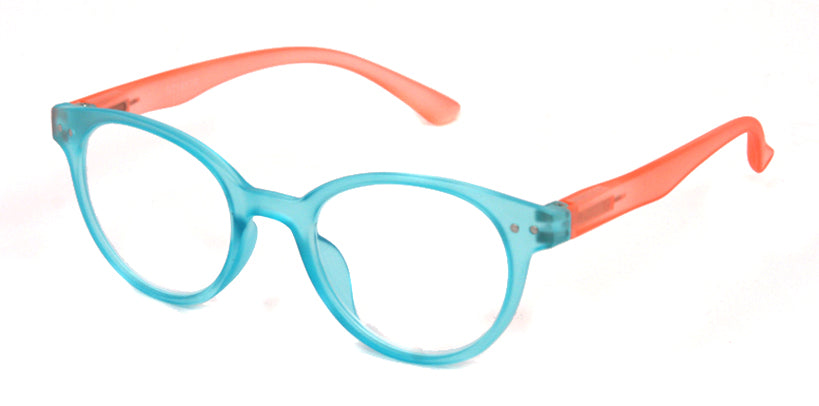 ST1957R - Wholesale Women's Frosted Two Tone Reading Glasses in Blue