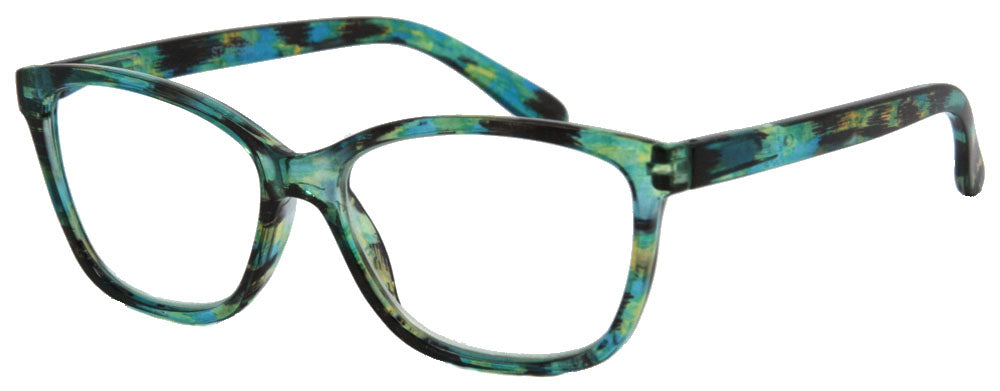 ST1963R - Wholesale Translucent Brush Stroke Cat Eye Reading Glasses
