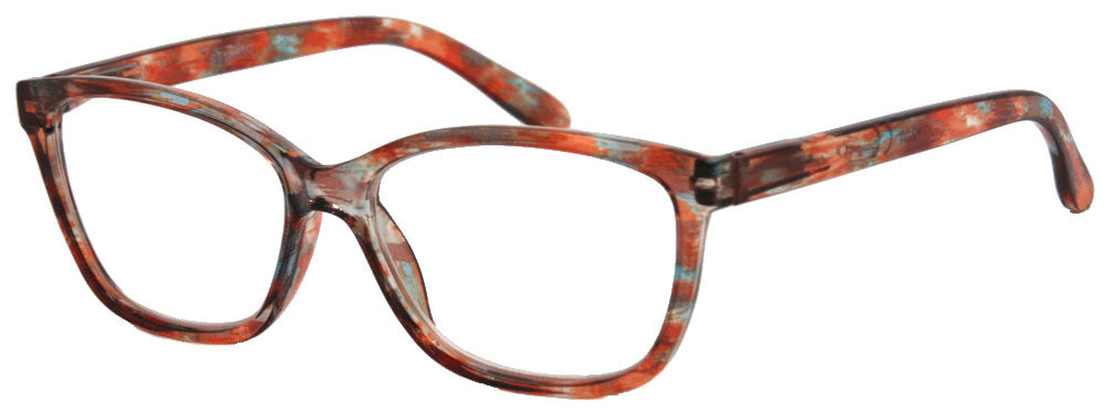 ST1963R - Wholesale Translucent Brush Stroke Cat Eye Reading Glasses