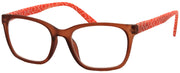 ST1965R - Wholesale Women's Frosted Bohemian Reading Glasses in Orange