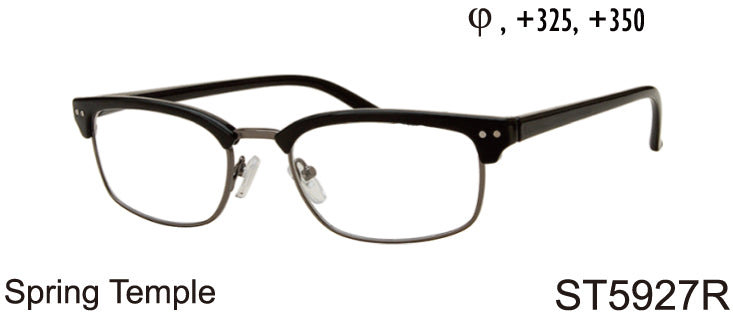ST5927R - Wholesale Men's Browline Half Rim Reading Glasses
