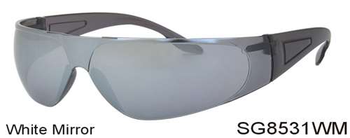 SG8531WM - Wholesale Safety Glasses with White Mirror Lens