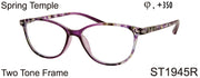 ST1945R - Wholesale Women's Two Tone Pattern Reading Glasses in Purple