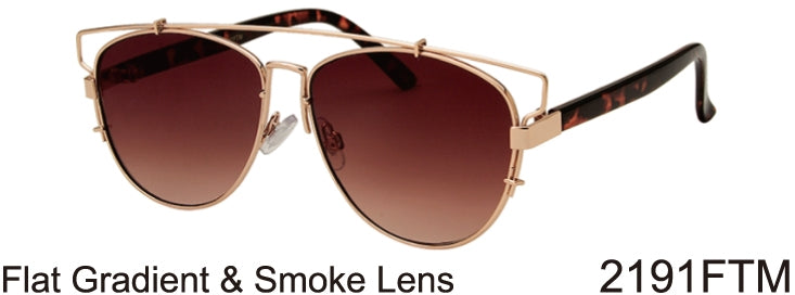 2191FTM - Wholesale Fashion Flat Top Sunglasses