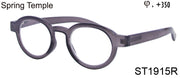 ST1915R - Wholesale Unisex Oval Style Reading Glasses in Grey