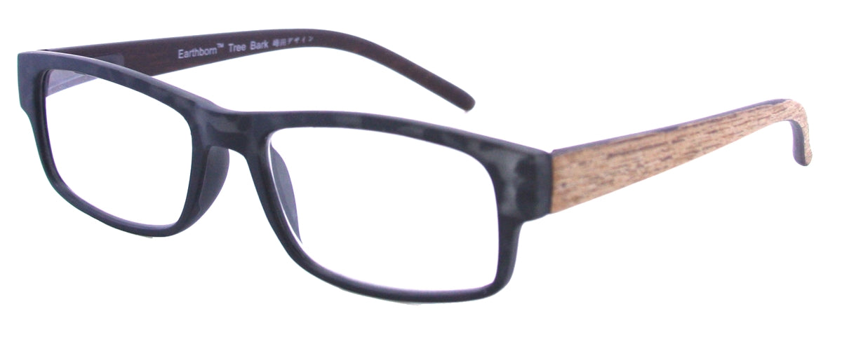 WDS2989R - Wholesale Men's Reading Glasses with Real Tree Bark Temples in Light Tan
