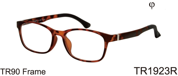 TR1923R - Wholesale Men's Fashion Reading Glasses with TR-90 Temples in Tortoise