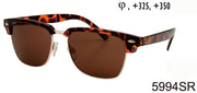 5994SR - Wholesale Club Style Reading Sunglasses in Tortoise